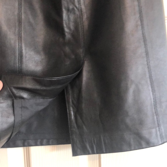 Jones New York Signature Leather Pencil Skirt - Picture 4 of 7